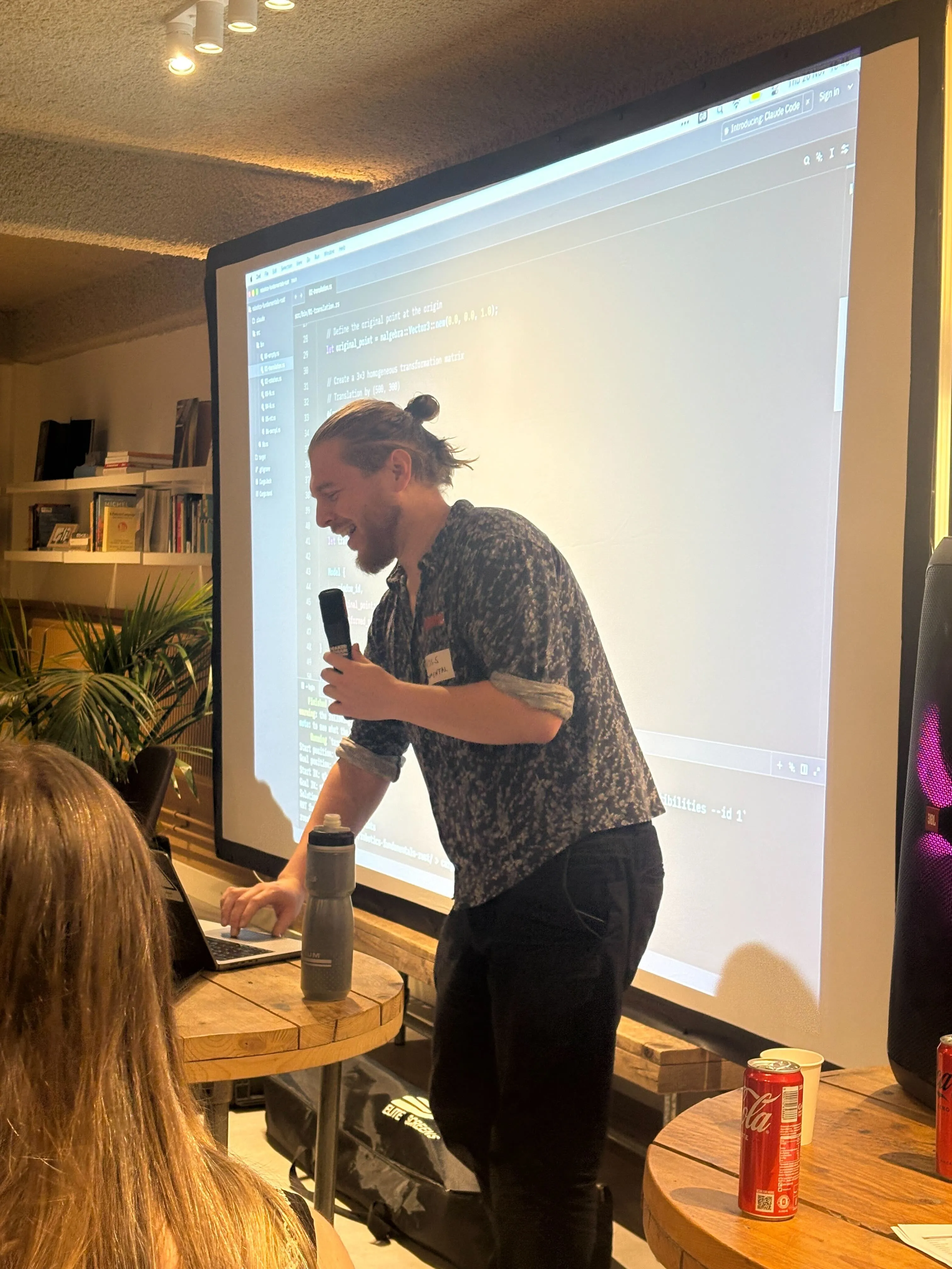 Me speaking at the meetup