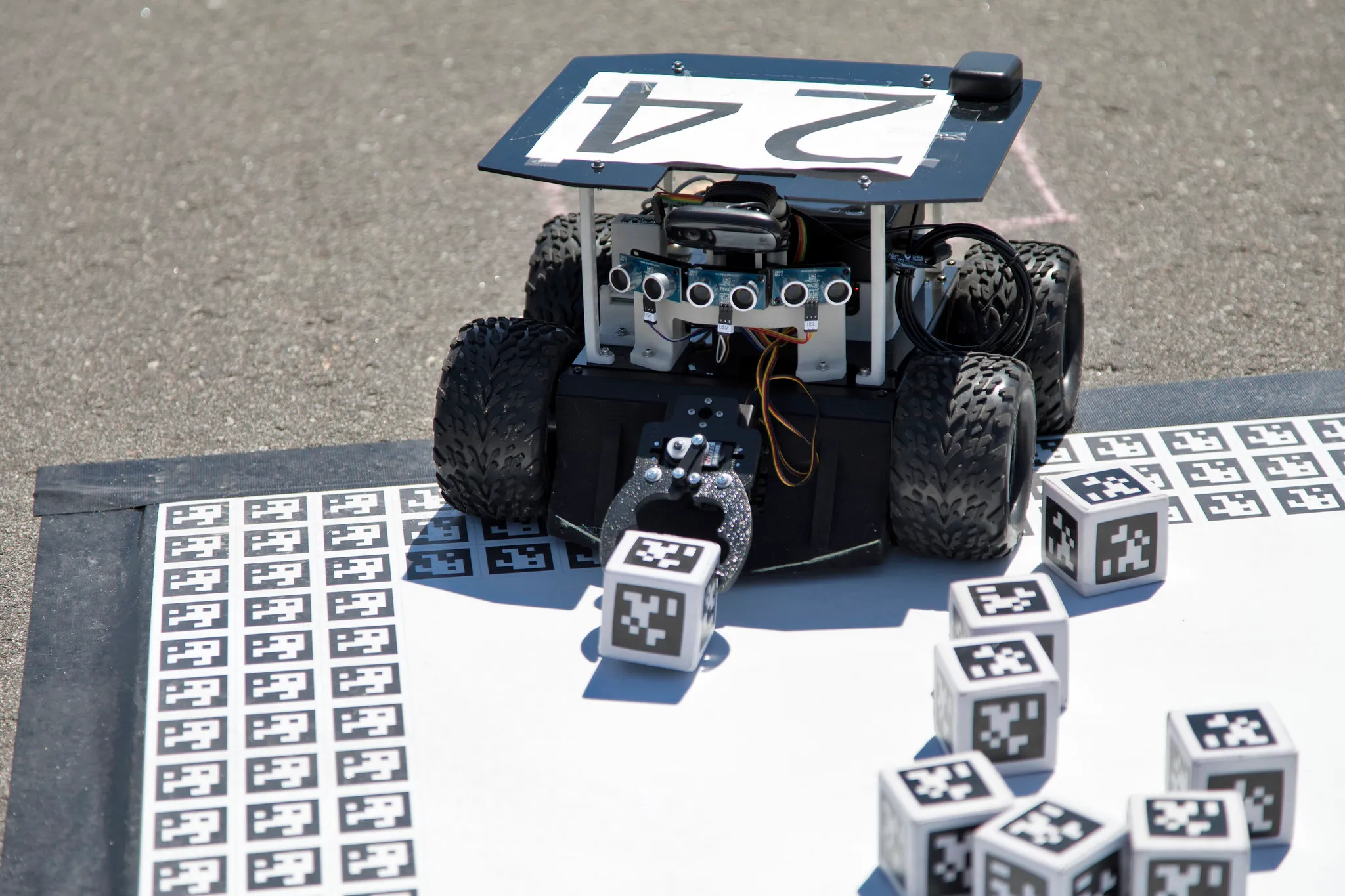 Some AprilTags being used in robotics.